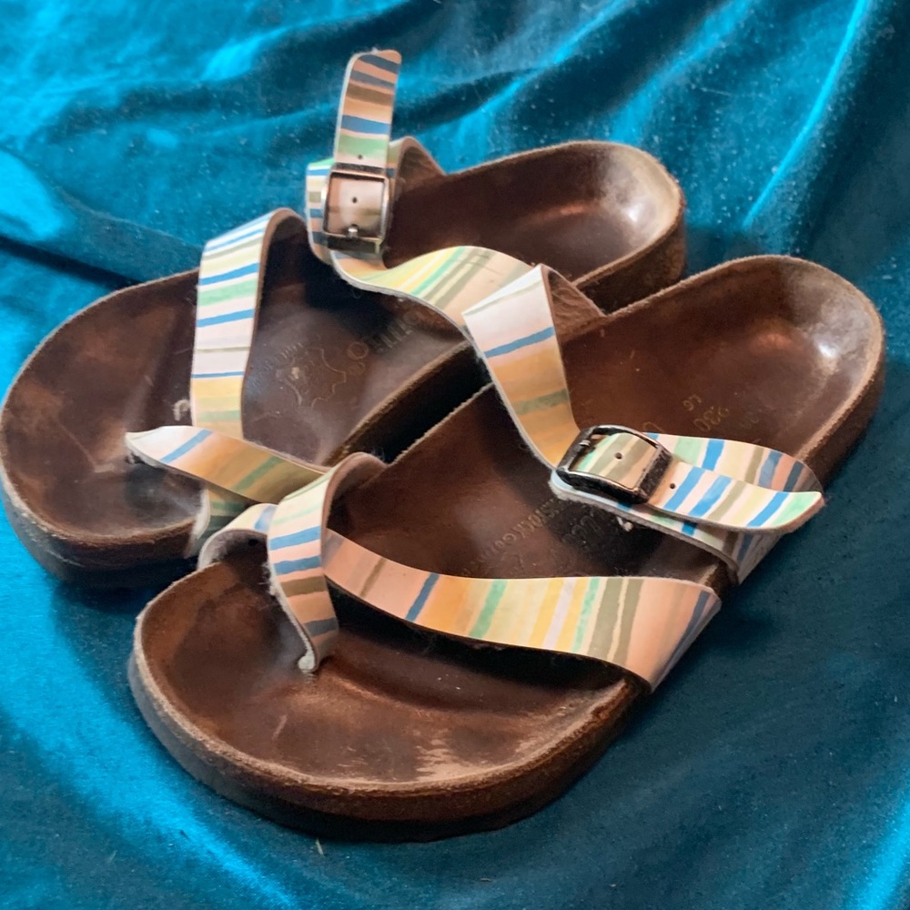 Birkenstock Papillon Striped Slides